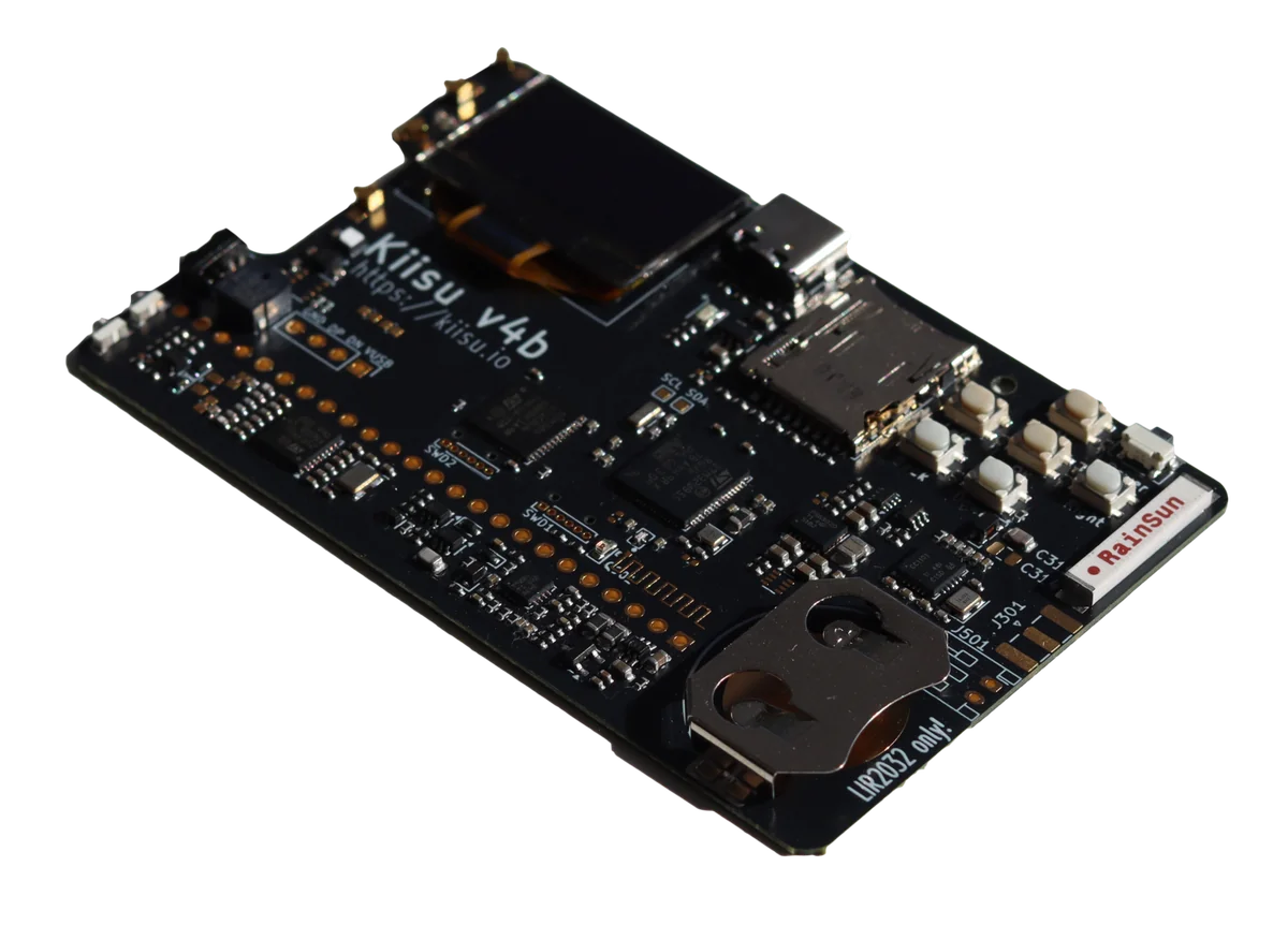 Kiisu — a credit-card-sized development board designed by RainWalker